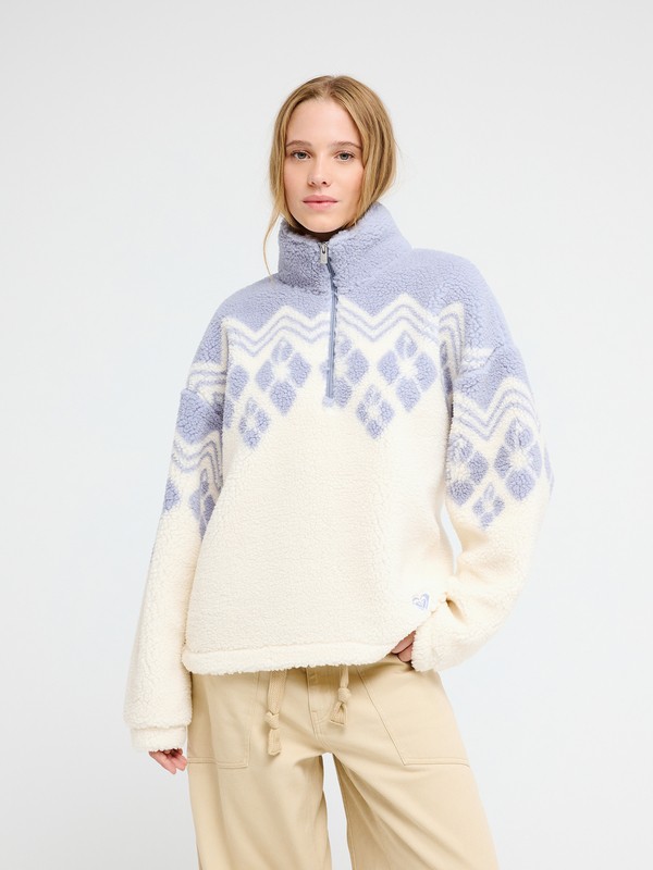 Mountain Story Polaire à demi-zip Blanc Femme