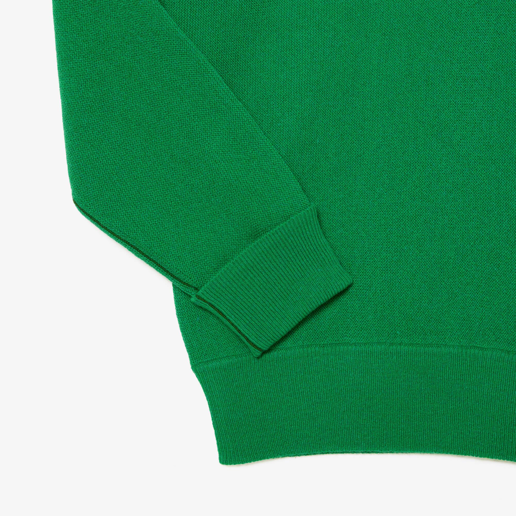 Pull homme Lacoste relaxed fit col polo en laine Pullovers - Vert - Lacoste - Homme