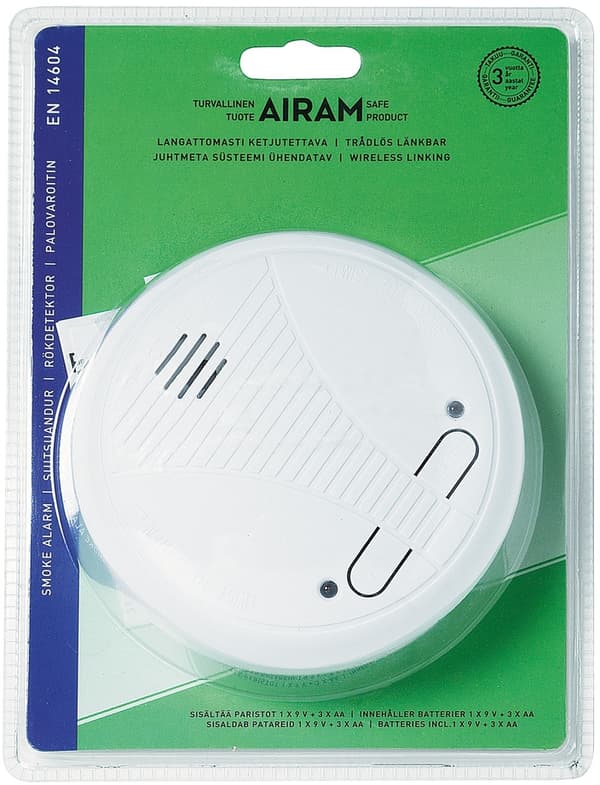 Airam KD-101LE optisk røykvarsler, kjettingbar