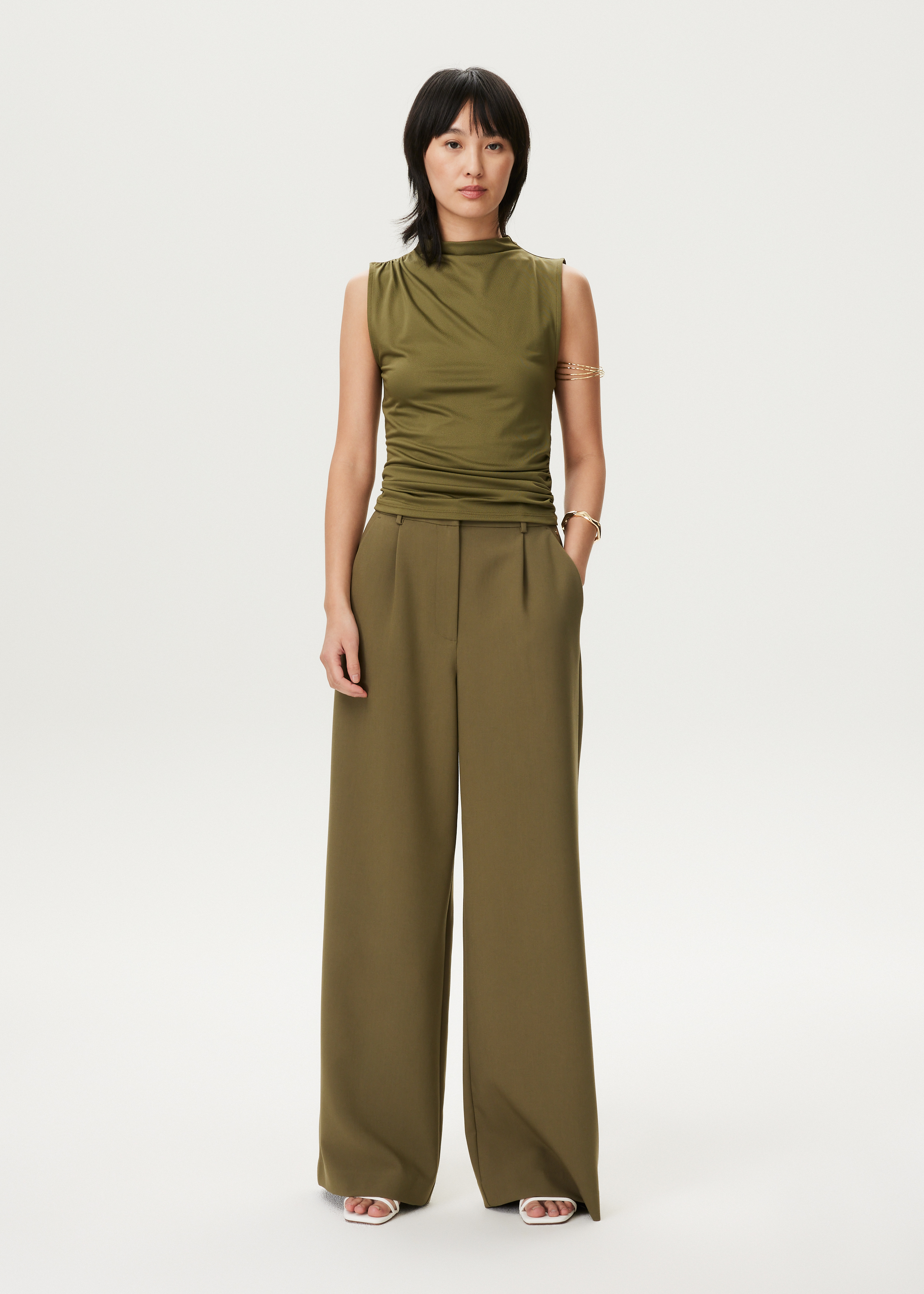 Halter top met drape