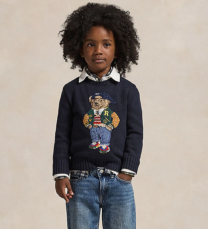 Polo Ralph Lauren Bluse - Strick - Navy m. Kuscheltier