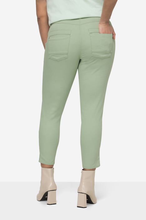 Twillhose, Slim Fit, Paillettenstreifen, teilelastischer Bund