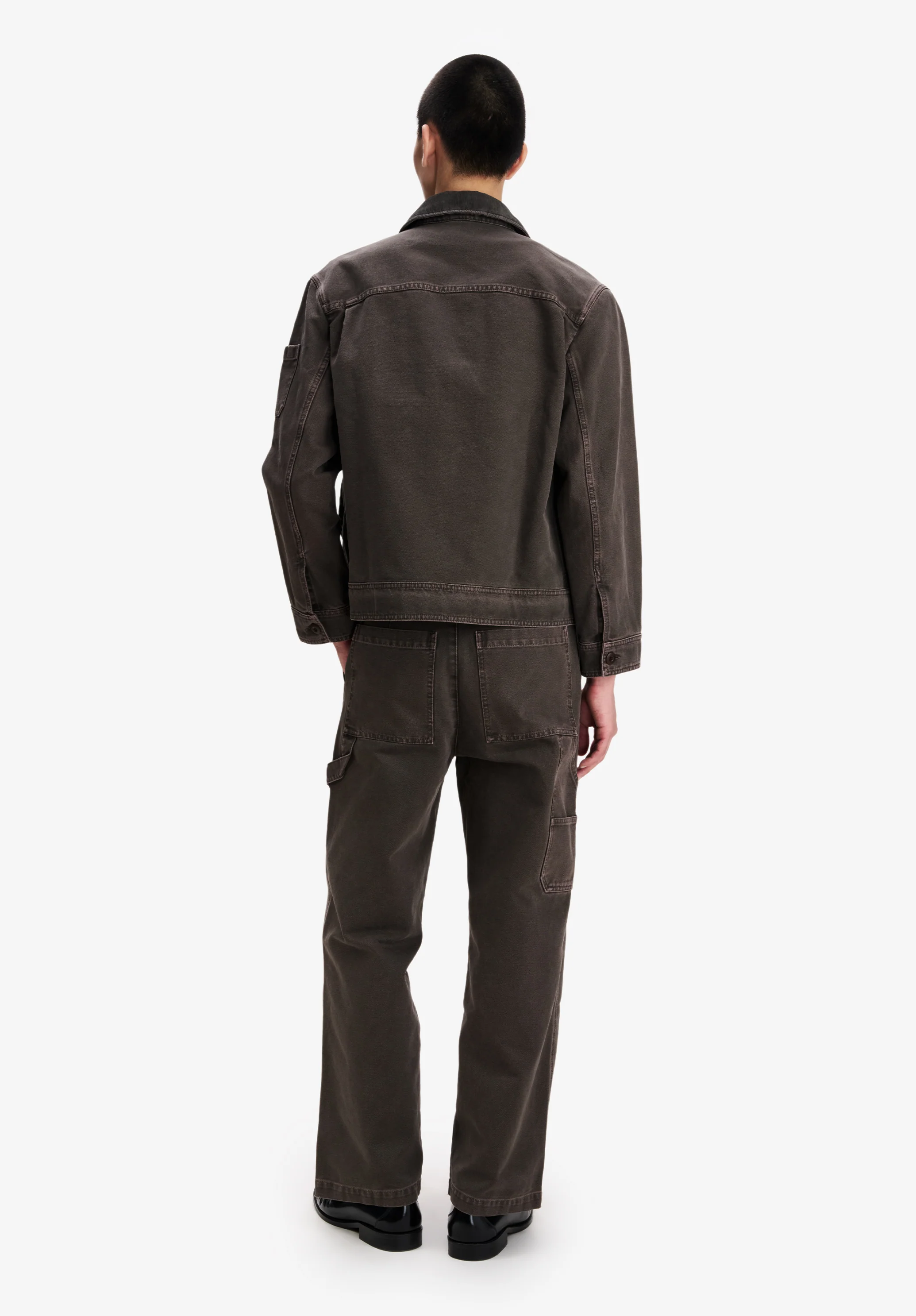 Blouson workwear en toile marron - Marron