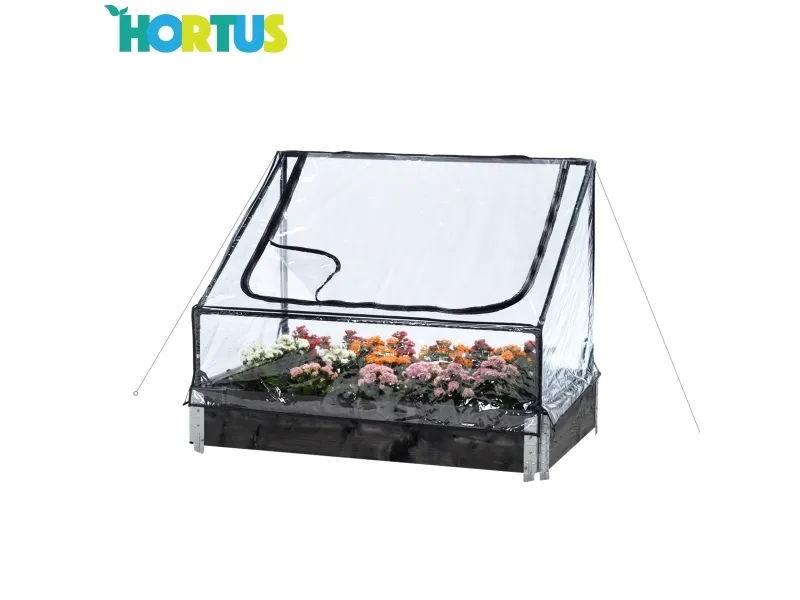 HORTUS Bed-drivhus lav, 115 x 76 x 40/70 cm (211-102)