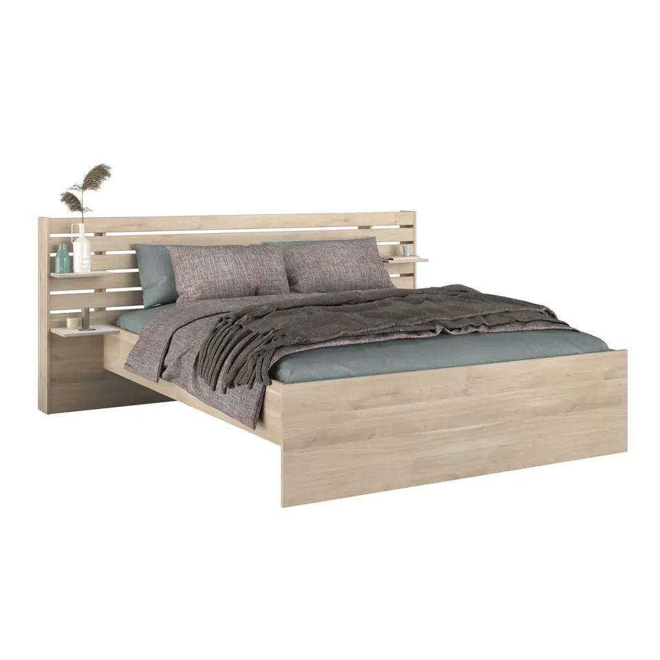 Bed Evi - eikenkleur - 160x200 cm