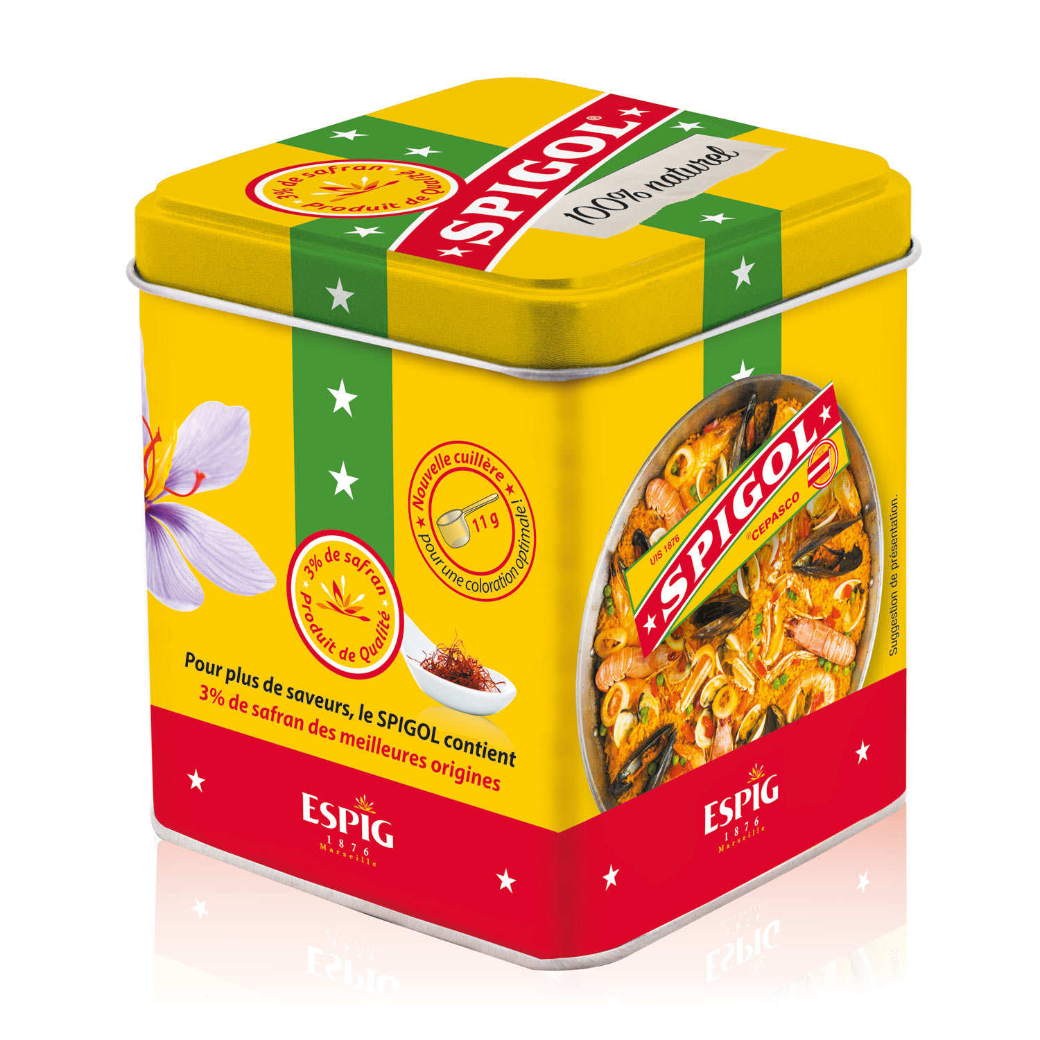 Spigol® - mélange d'épices pour paëlla dont 3% de safran