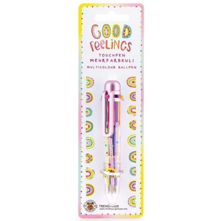 Trendhaus Good Feelings Touch-Mehrfarbkuli 6-farbig, 1 Stück, 2-fach sortiert