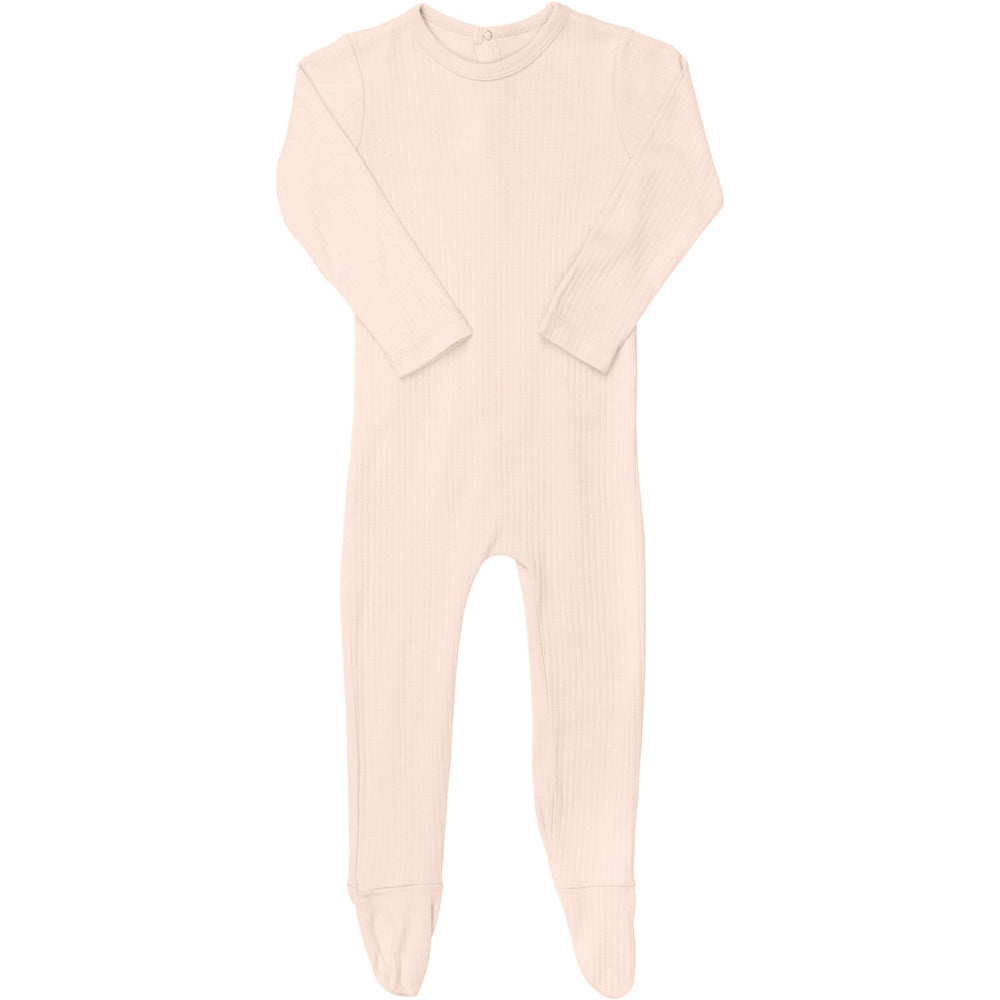 Køb COPENHAGEN COLORS Soft Pink Rib Jersey Natdragt W. Back Opening