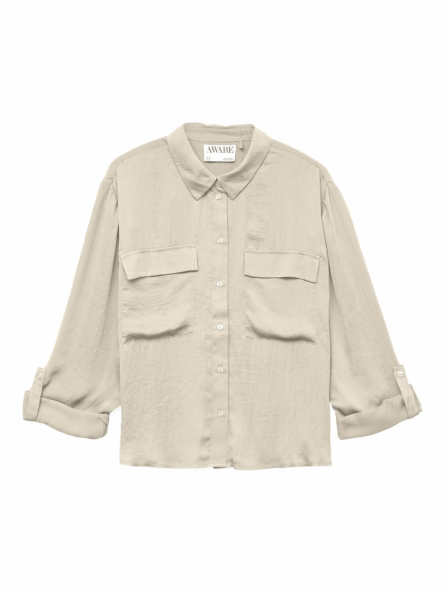 VERO MODA<br>Camisa fluida com 2 bolsos aplicados