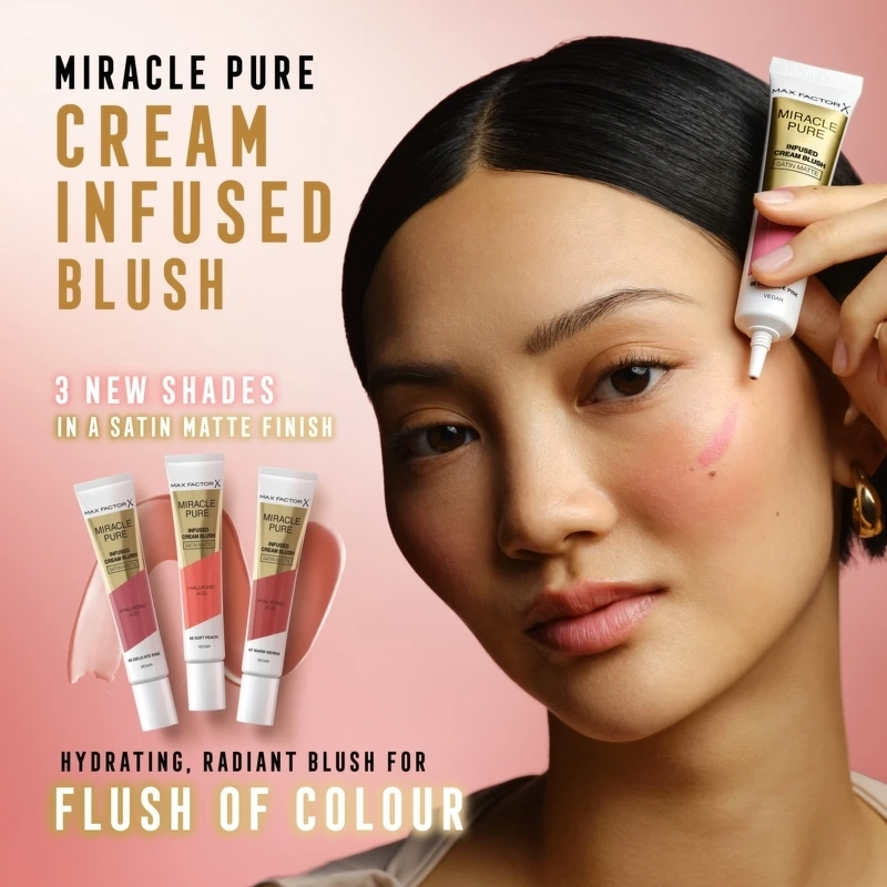 Max Factor Miracle Pure Cream Blush Satin Matte 15 ml - 05 Delicate Pink