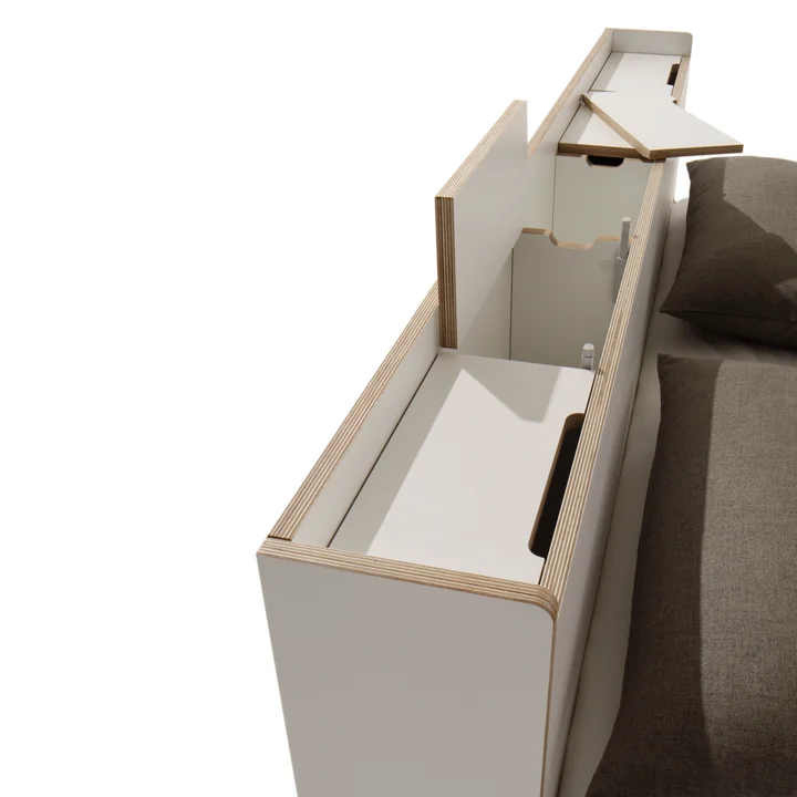 Müller Small Living - Nook Doppelbett 180x 200 cm, CPL weiss
