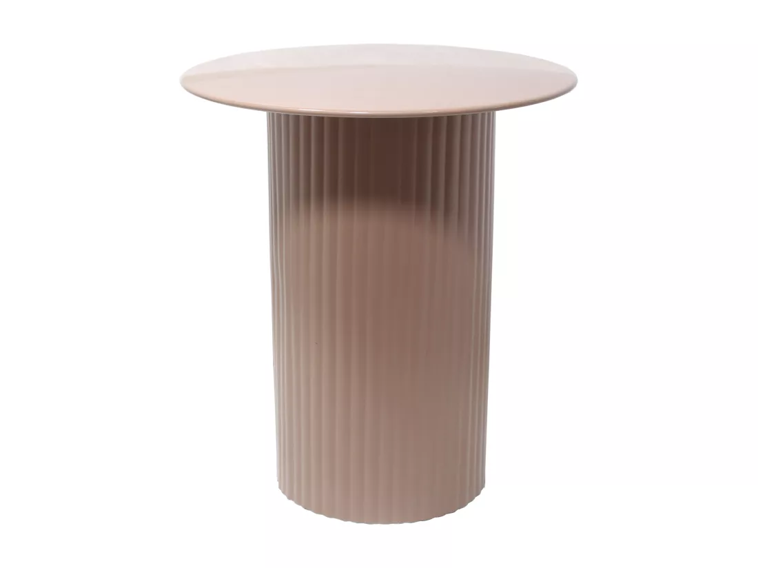 Table d'appoint en métal - Beige - SUADA