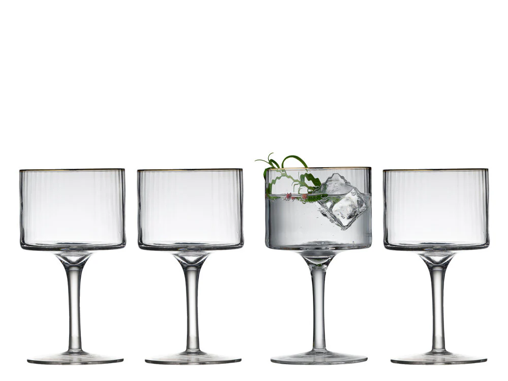 Lyngby Glas  Palermo Gin&Tonic glas, guldfarvet, 32cl - 4 stk.