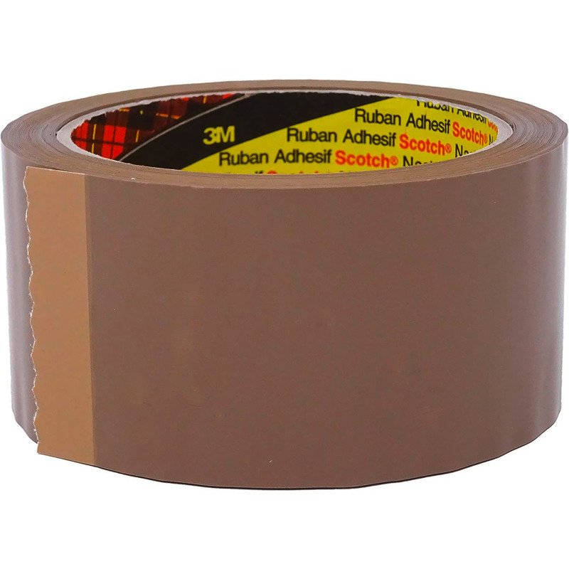 Ruban adhésif polypropylène 3M Scotch 305, 25µ ,marron
