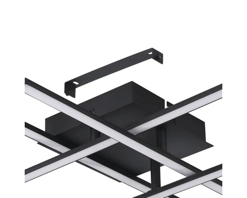 LED plafondlamp 4x5,3W 2800 lm 3000K 50x50 cm Lasana 3 zwart/wit