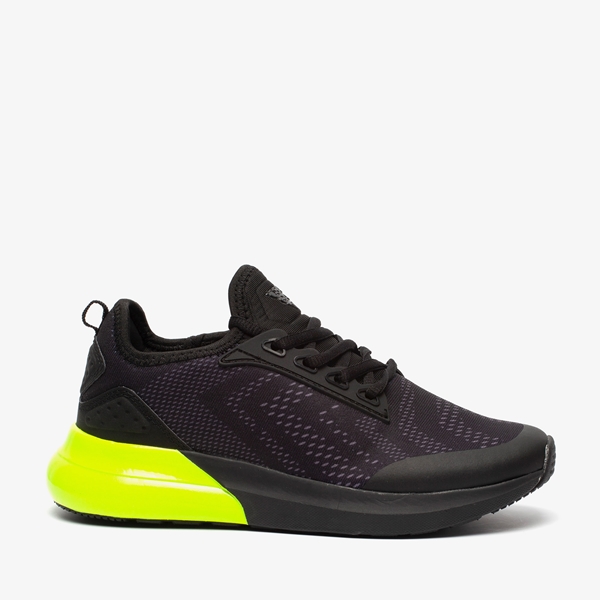 Osaga jongens sneakers zwart met neon geel