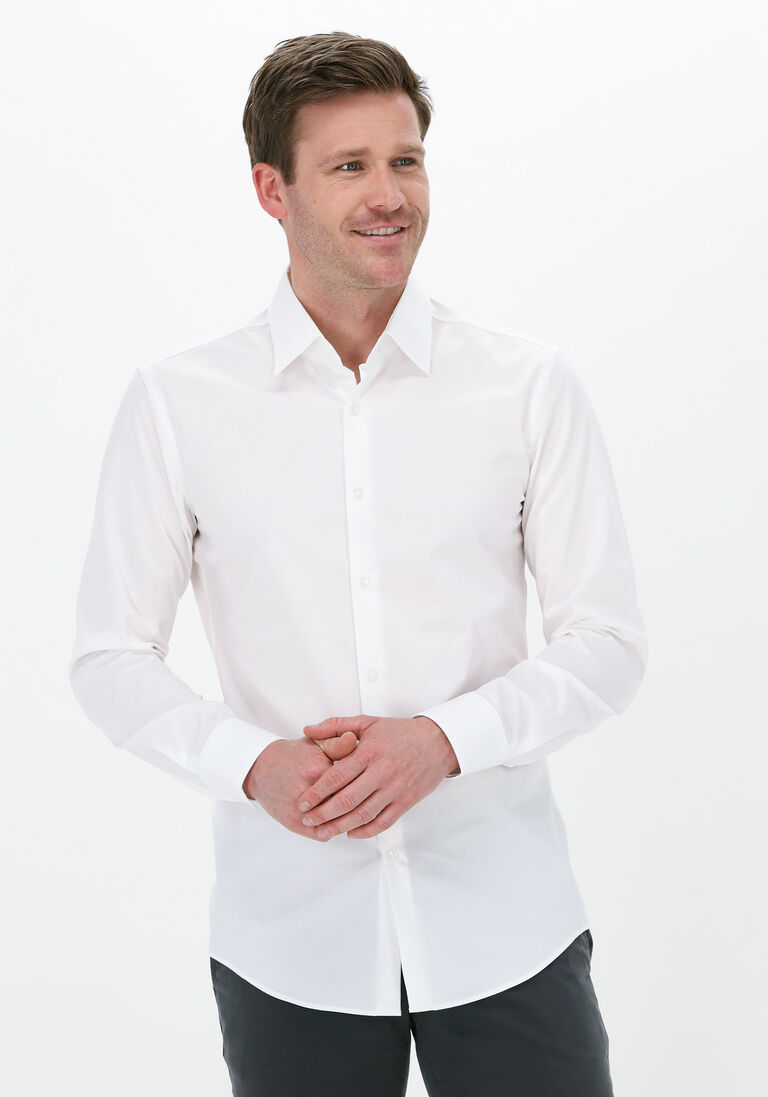 BOSS witte boss klassiek overhemd h-hank-kent0c1-214