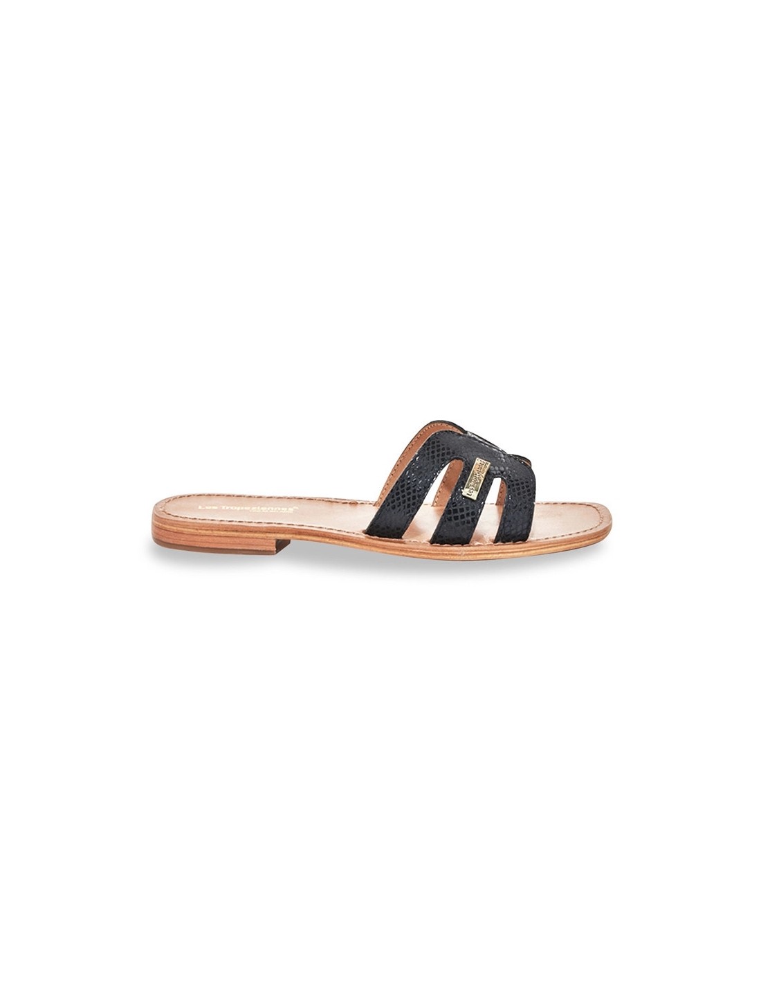 Les tropeziennes par M.Belarbi Mules Femme Hadamia Cuir Noir Serpent