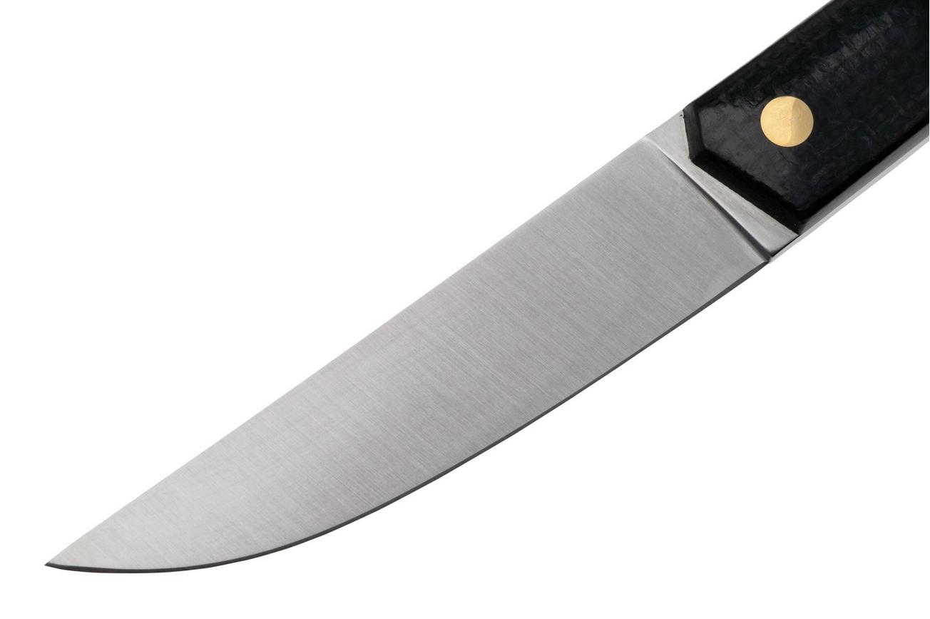 Nordic Knife Design Stoat 100 2073, Black Canvas Micarta vaststaand mes