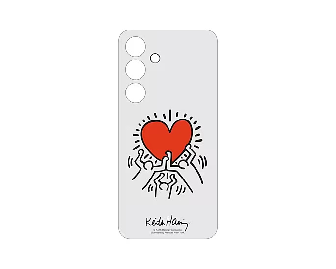 Galaxy S24 Flipsuit Hardcase Hülle Clear Cover   NFC Einlegekarte (EF-MS921CWEGWW) - Transparent / Weiss