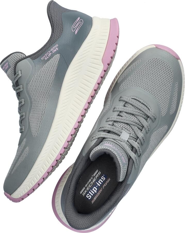 Bobs Skechers Hands Free Slip-In Squad dames sneaker Licht grijs