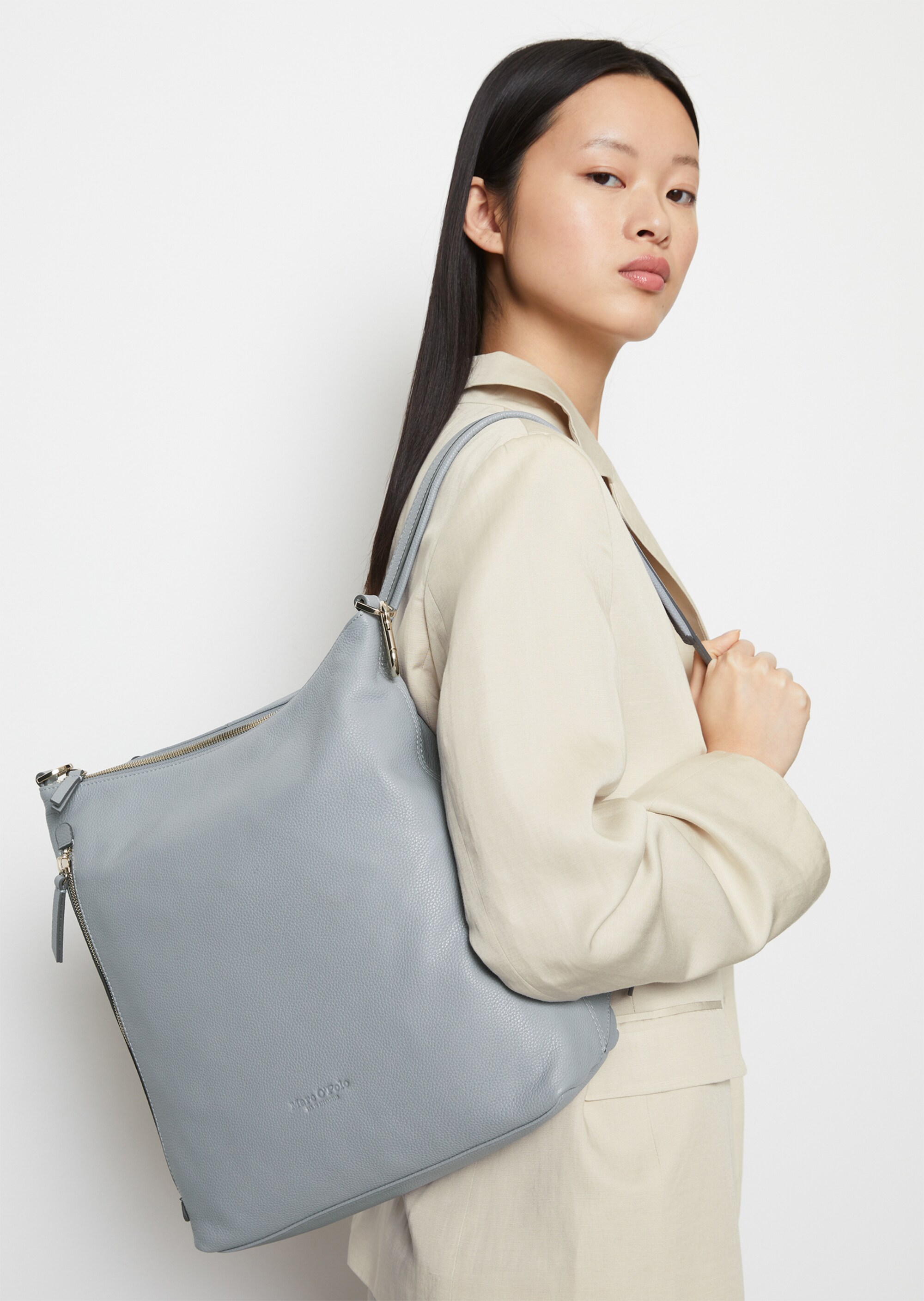 Rucksack medium aus edlem Rindleder mit Struktur