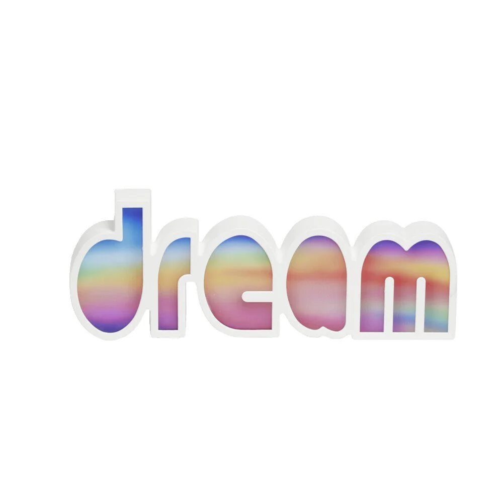 Mot lumineux Dream à poser polypropylène et plastique multicolore