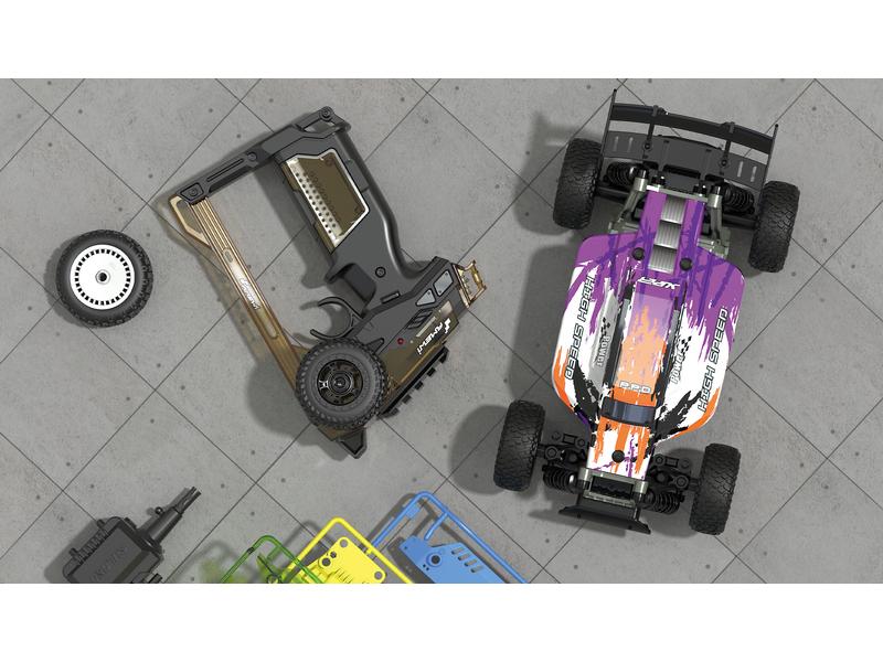 Amewi Buggy CoolRC DIY Race 2WD Bausatz, 1:18 Kleiner RC Buggy zum selber zusammenbauen
