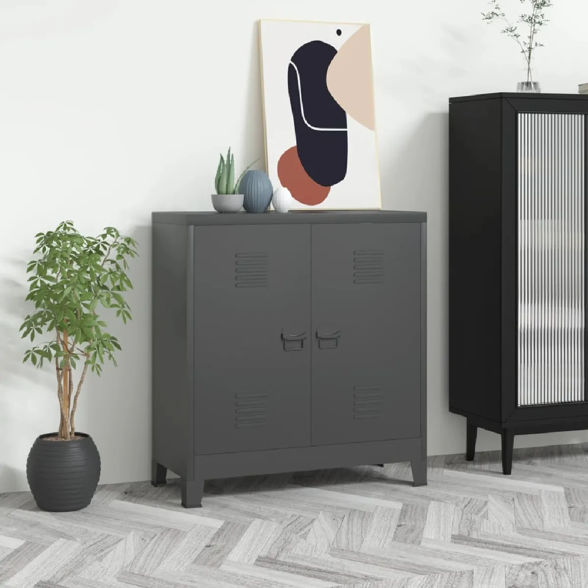 vidaXL Coffre de rangement - Anthracite