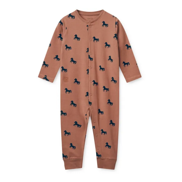 Liewood Pyjama Coton Bio Chevaux Birk | Vieux Rose