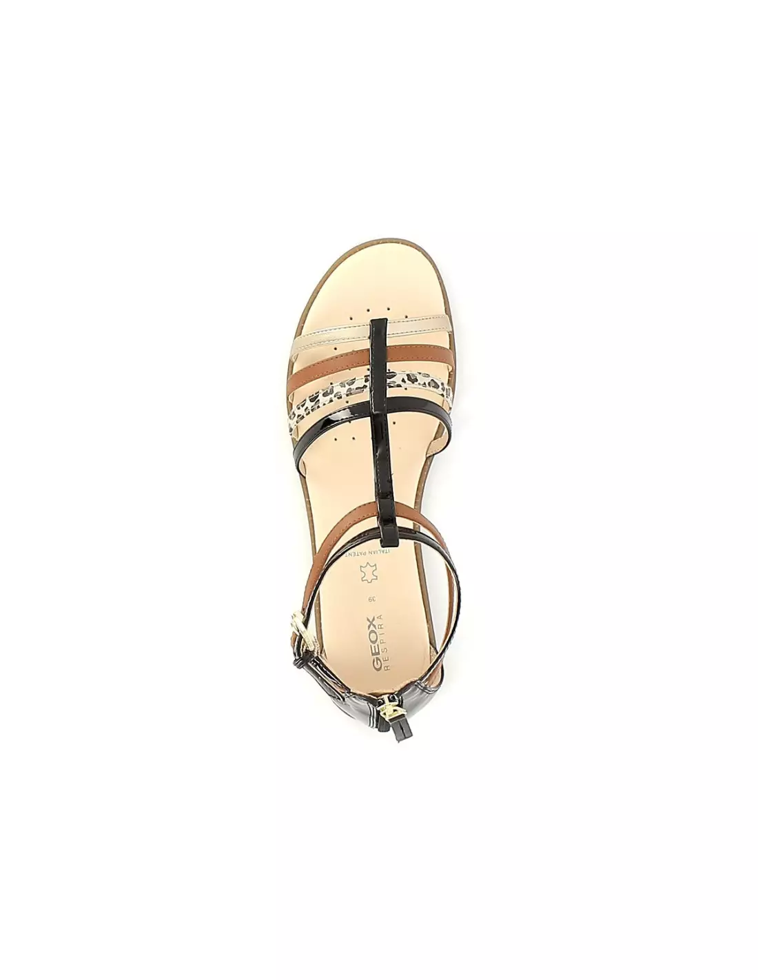 GEOX KARLY - Sandales & nu-pieds Blackcaramel