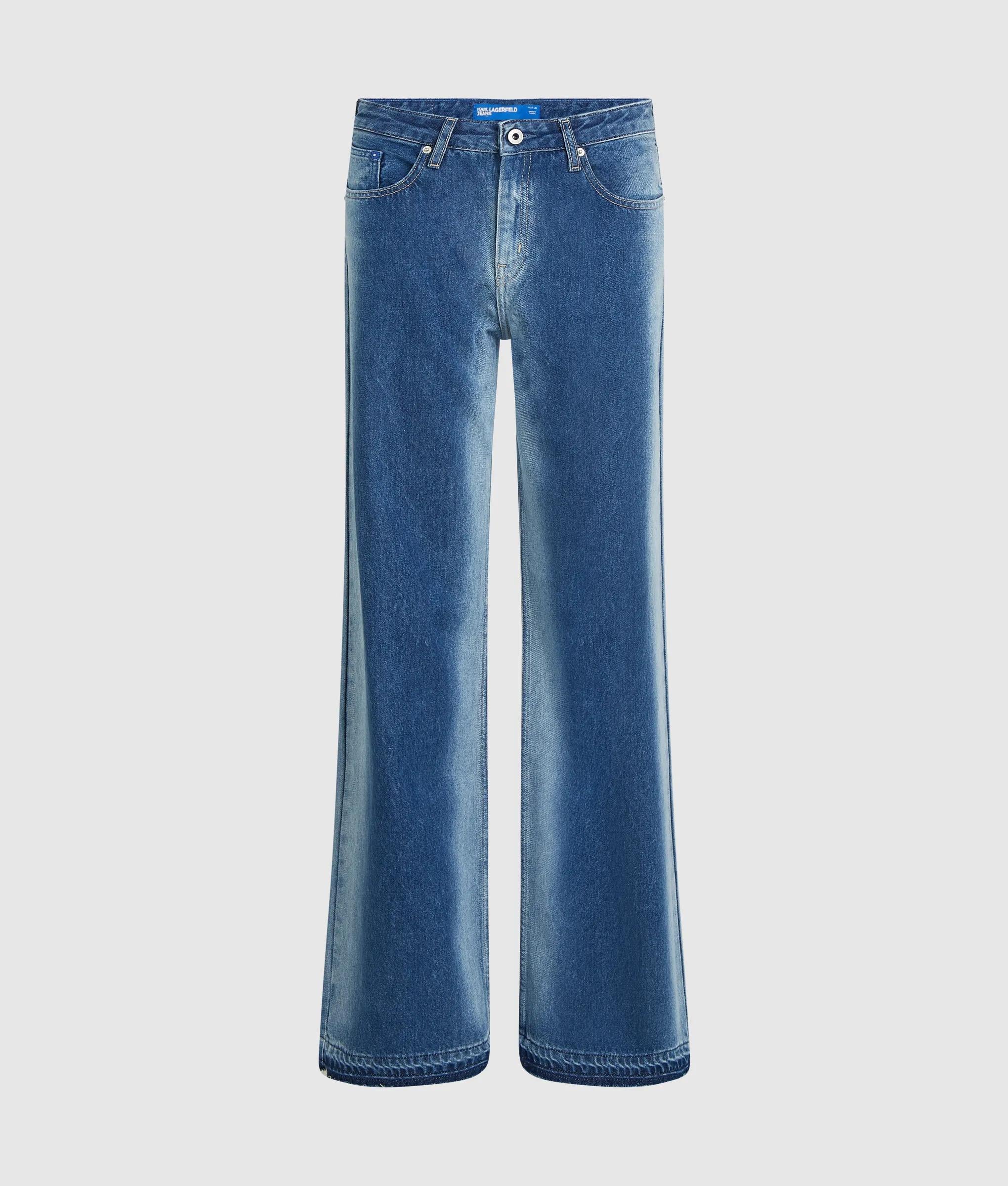 Ombré relaxed jeans met middelhoge taille