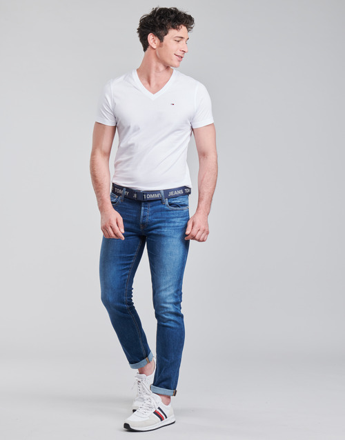Tommy Jeans - TJM ORIGINAL JERSEY TEE V NECK - Blanc