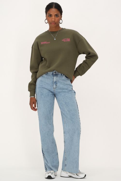 Donkergroene sweater 
