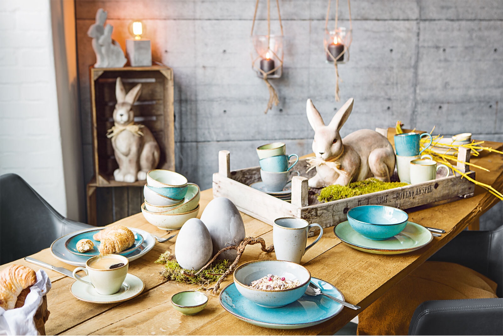 CreaTable Suppenteller NATURE COLLECTION wasserblau