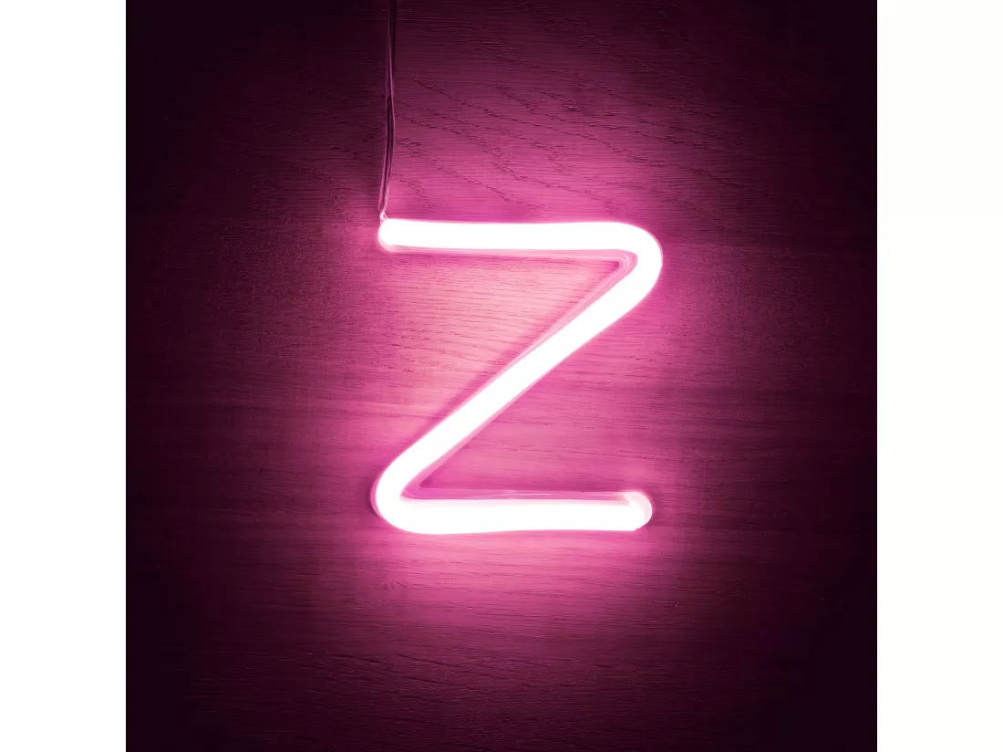 Lettres Néon LED Rose Z Rose