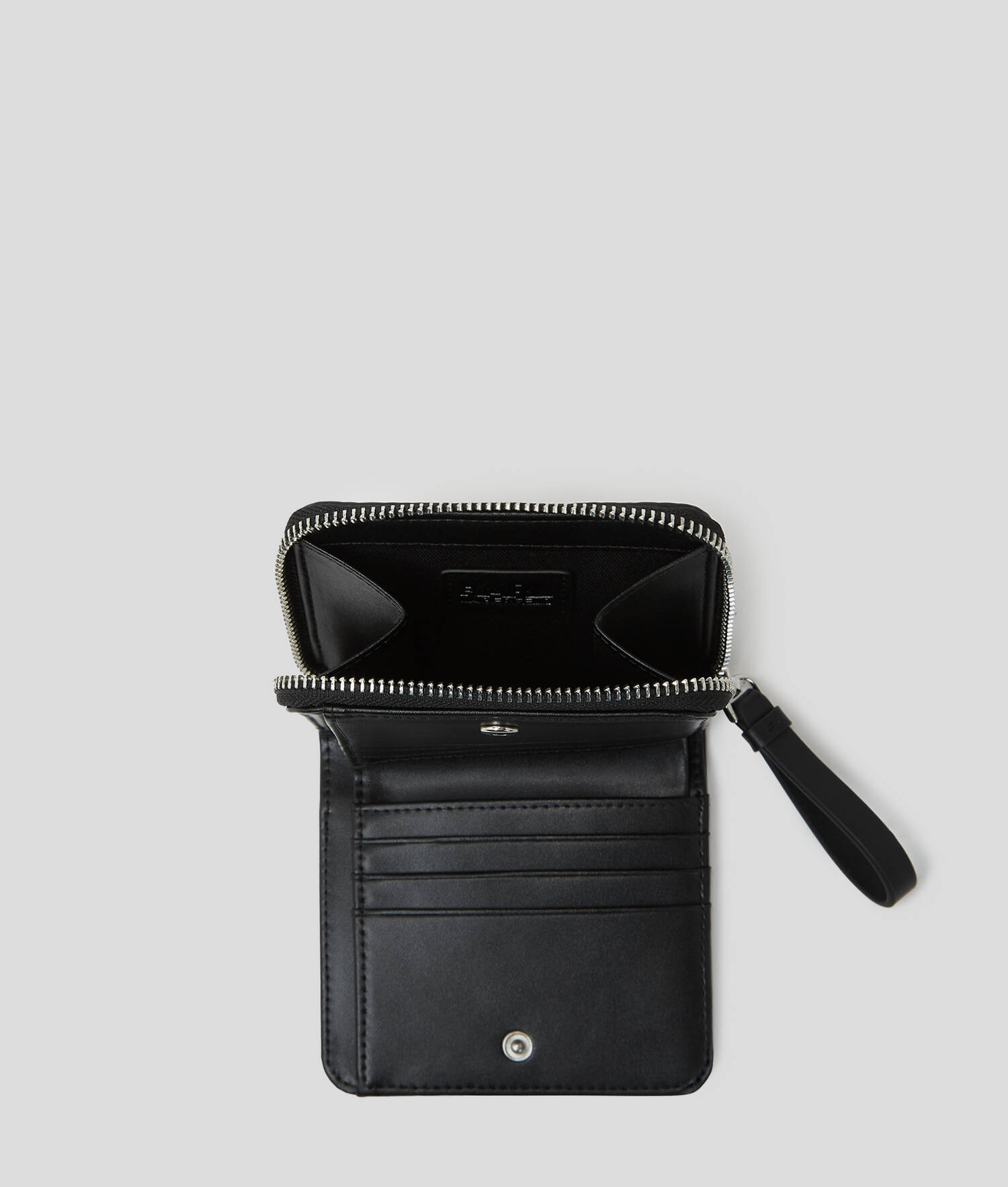 PORTEFEUILLE À DEUX VOLETS EN CUIR GRAINÉ K/SKUARE