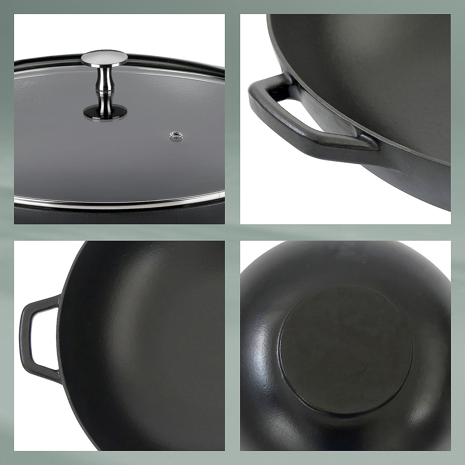 Wokpan Gietijzer Zwart, 36 cm - Kela | Calido