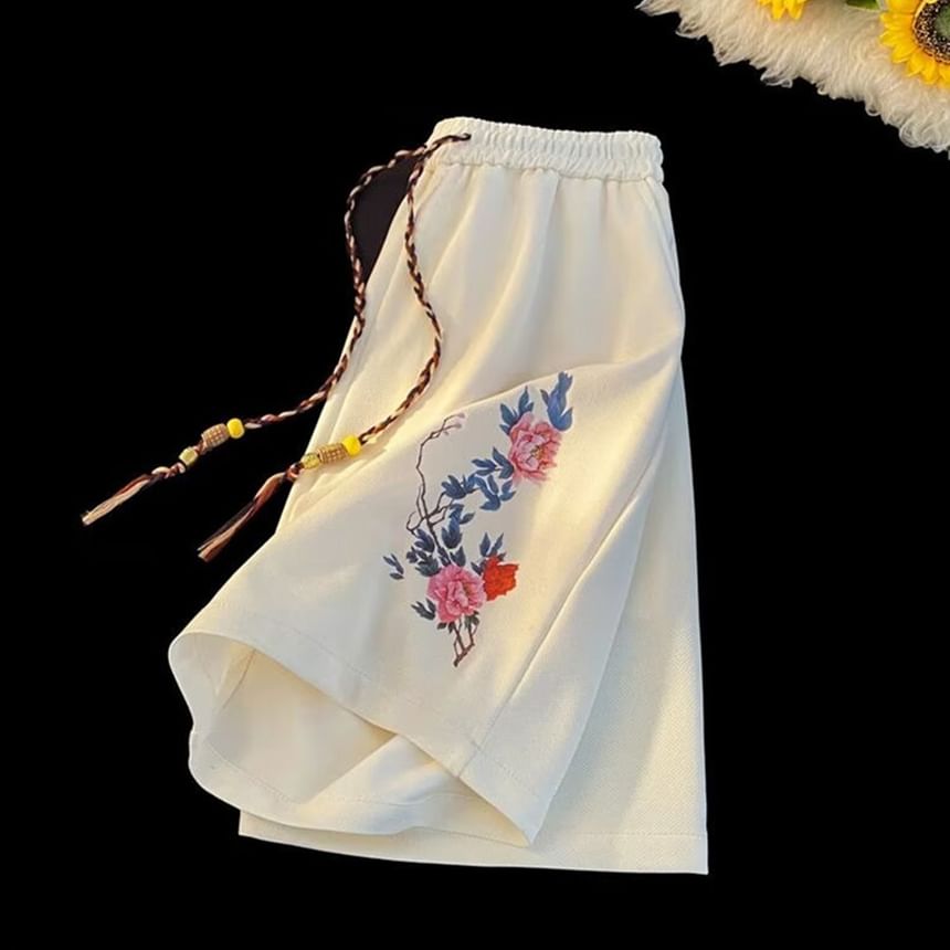 Cowpow - Shorts met trekkoord en bloemenprint