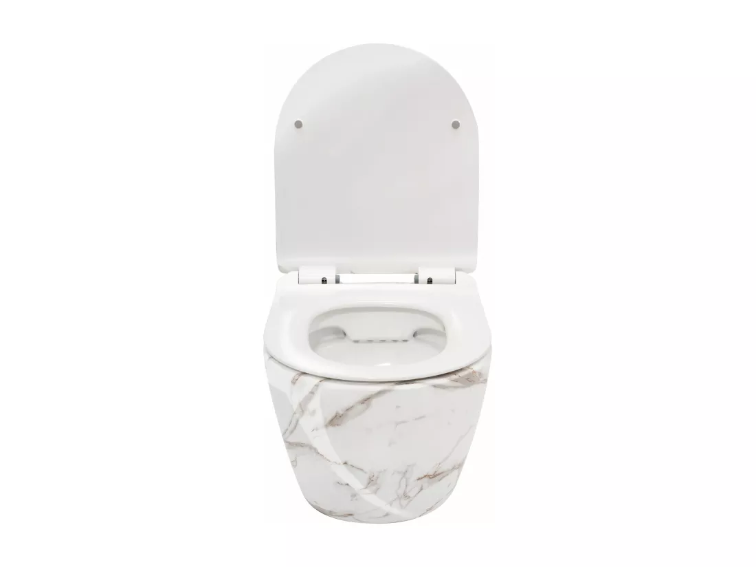 Cuvette Wc Suspendue Rea Carlos Duroplast/Slim/Zm Lava Shiny Grey