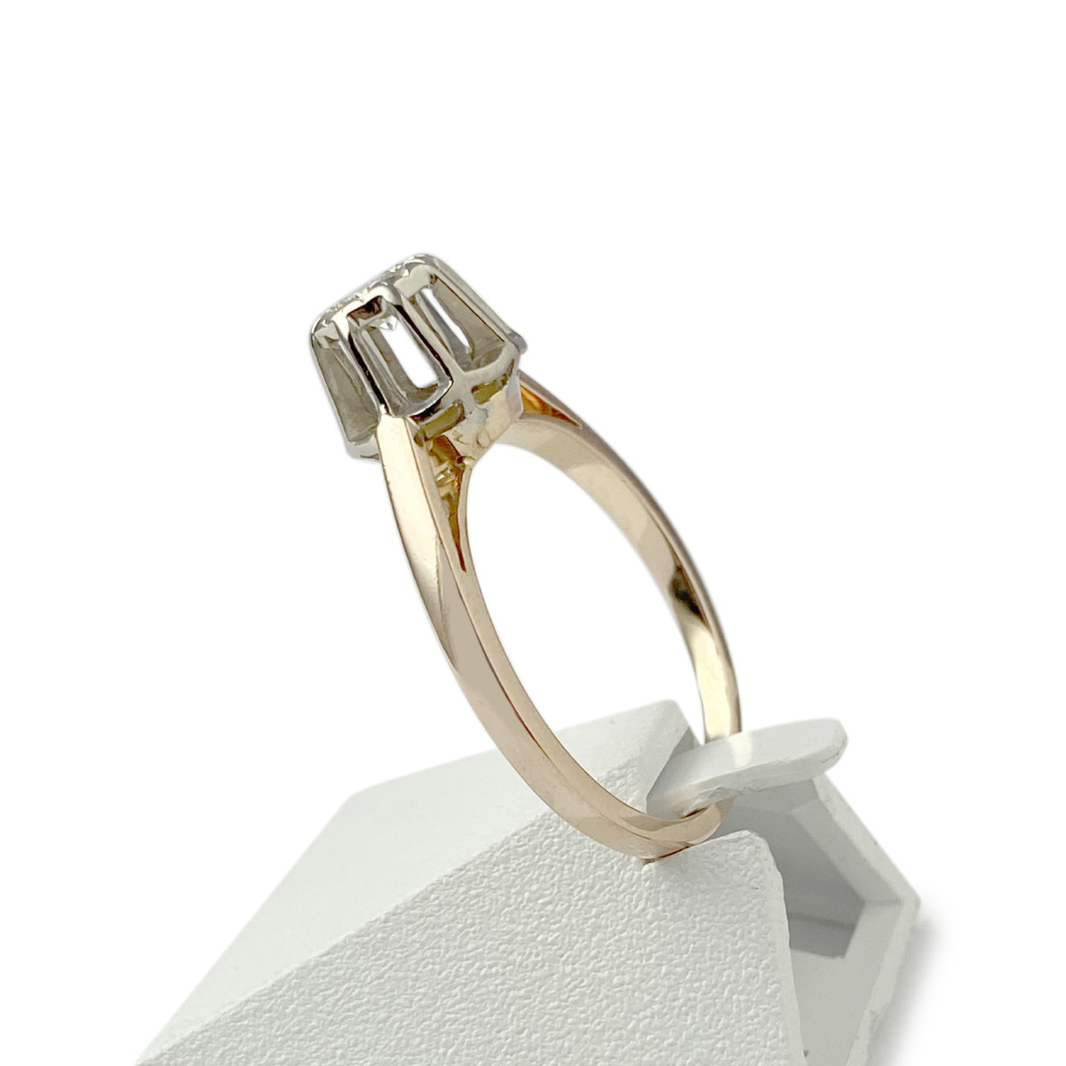 Bague d'occasion or 750 2 tons diamant