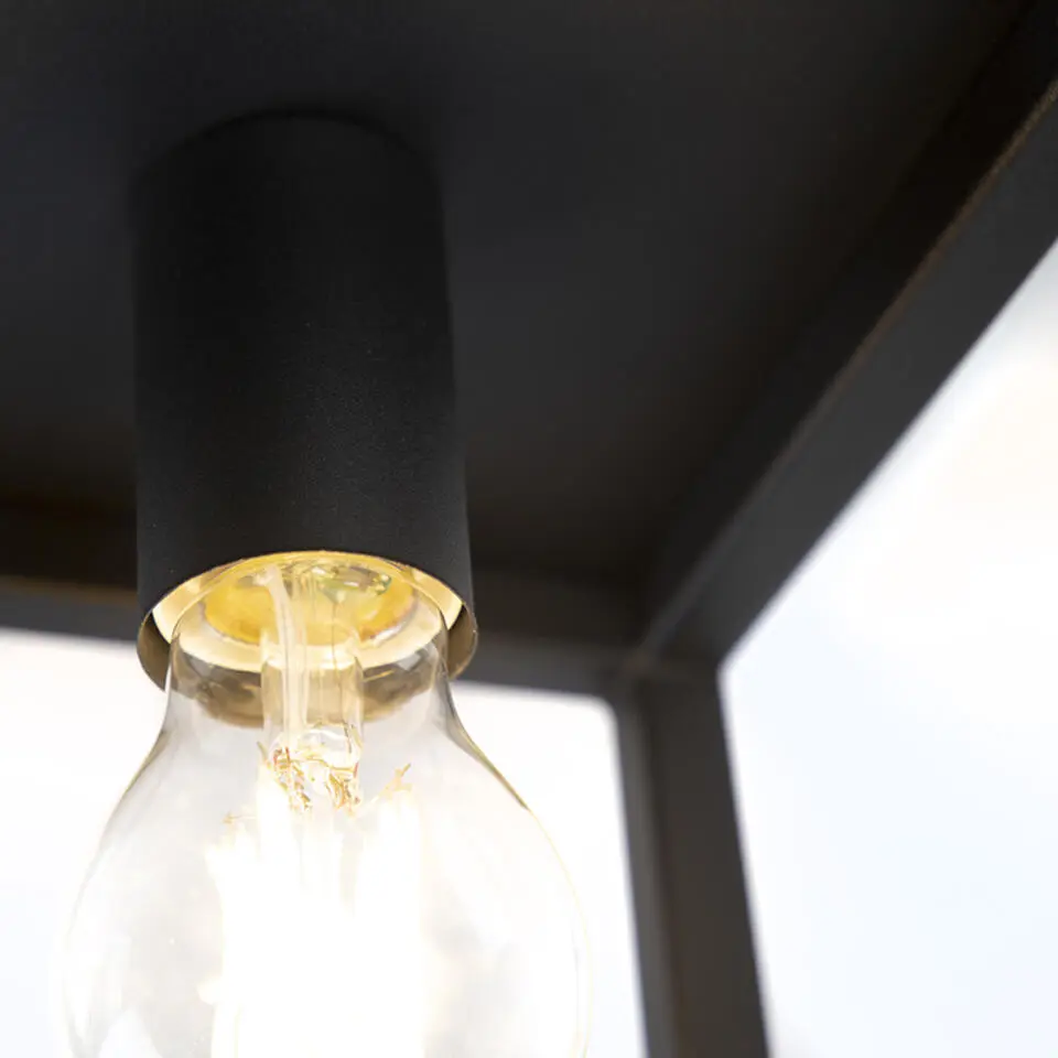 Qazqa plafondlampen cage zwart e27