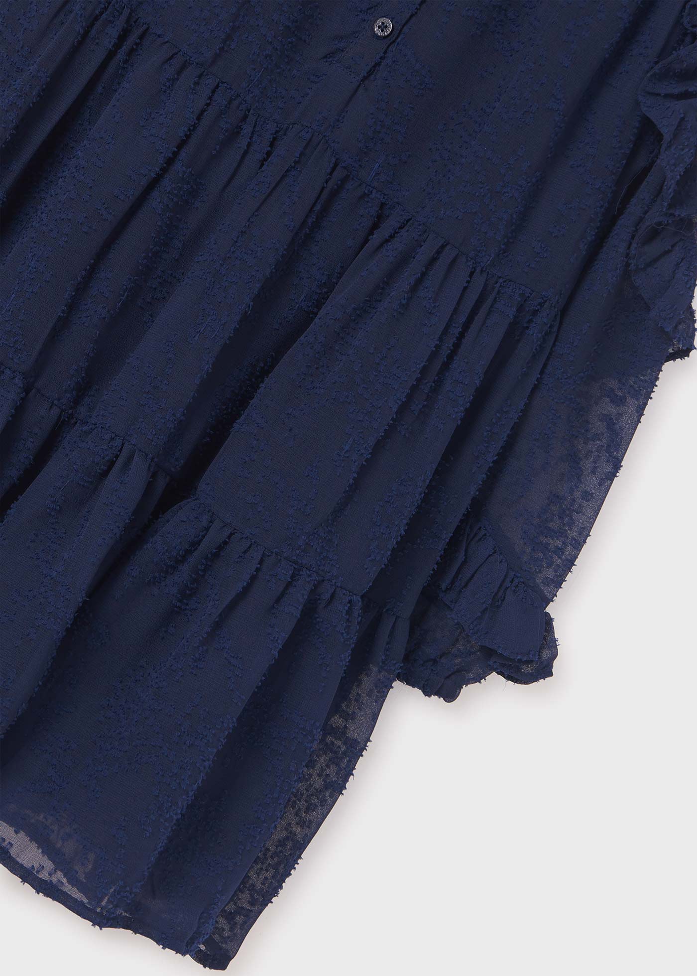 Vestido infantil de chiffon com babados