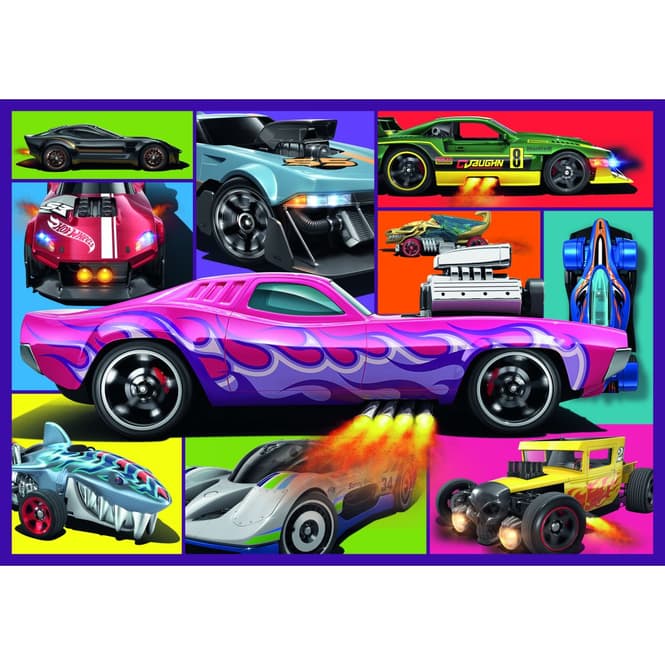 Puzzle - Hot Wheels - 4 x 250 Teile