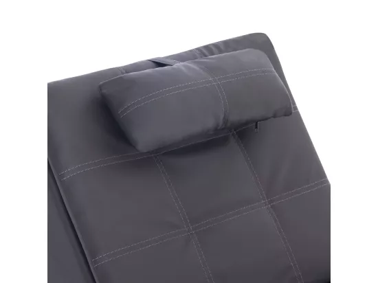 Prolenta Premium - Chaise longue de massage avec oreiller Gris Similicuir