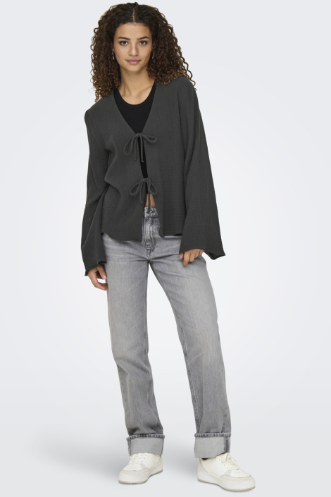 Jacqueline de Yong zwarte dames blouse