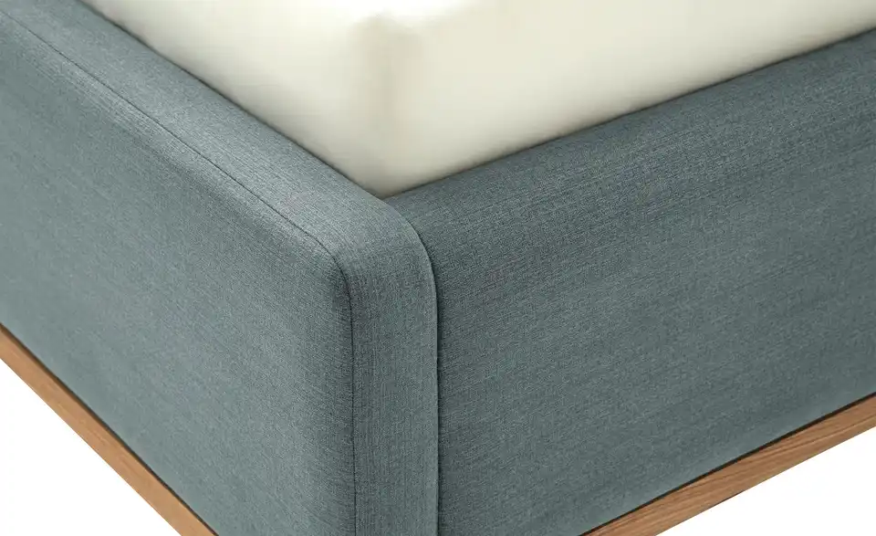 Polsterbettgestell Merla Blau 160 cm