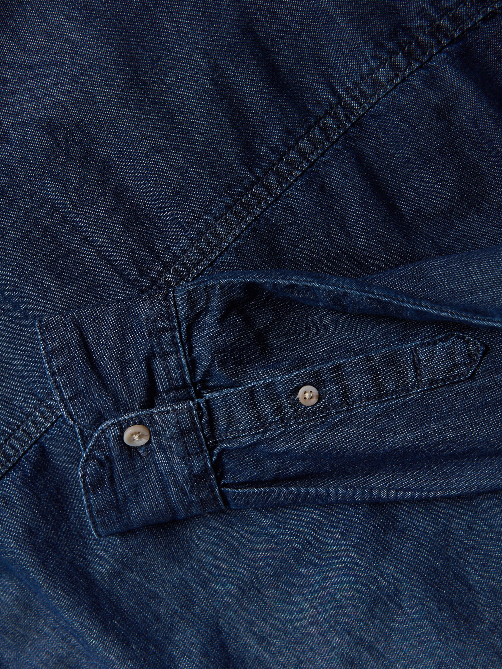 Jeanshemd mit Mandarinkragen