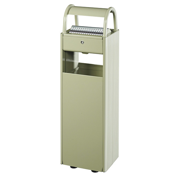 Poubelle avec cendrier Rossignol Kopa sur pied 30 L / 6 L gris ciment
