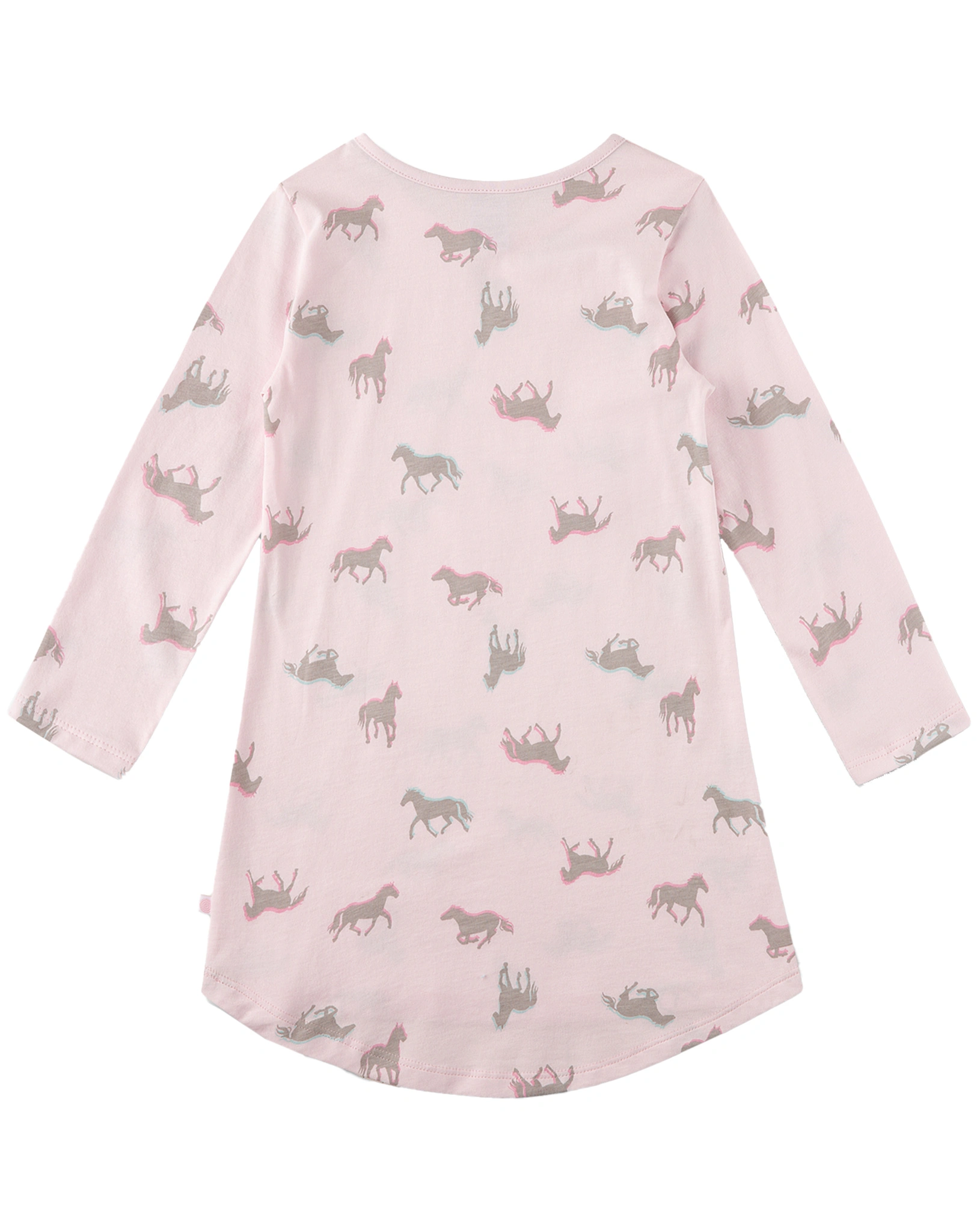 Langarm-Sleepshirt PFERDE in rose